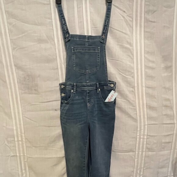 Cat Jack Jean Overalls Kid L Blue Straight Leg Western Neutral Concert Farm 80s - Picture 3 of 13